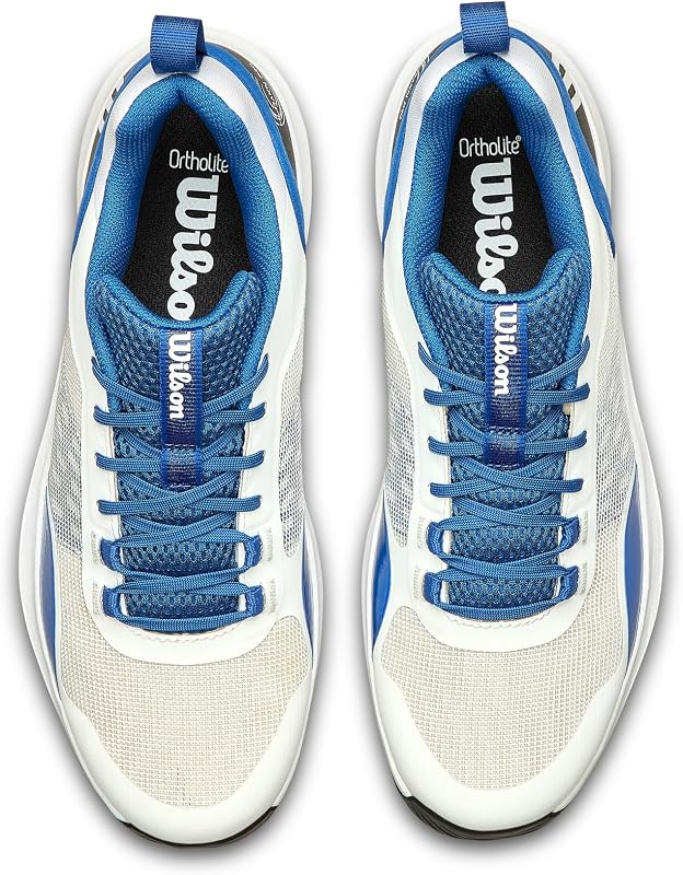 Hurakn Pro V2 Ténis de Padel masculinos, Ajuste Seguro, Estrutura Dinâmica, Design Respirável, Amortecimento Suave, Estabilidade Lateral, Cor: Branco/Deja VU Azul/Preto, Número: 40