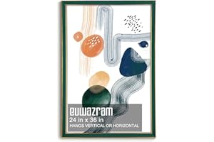 euwazram Suede 24x36 Frame - Single Frame, Christmas Elegant Green 24 x 36 Poster Frame, 24x36 Picture Frame for Artwork Puzzles Photos and Movie Posters