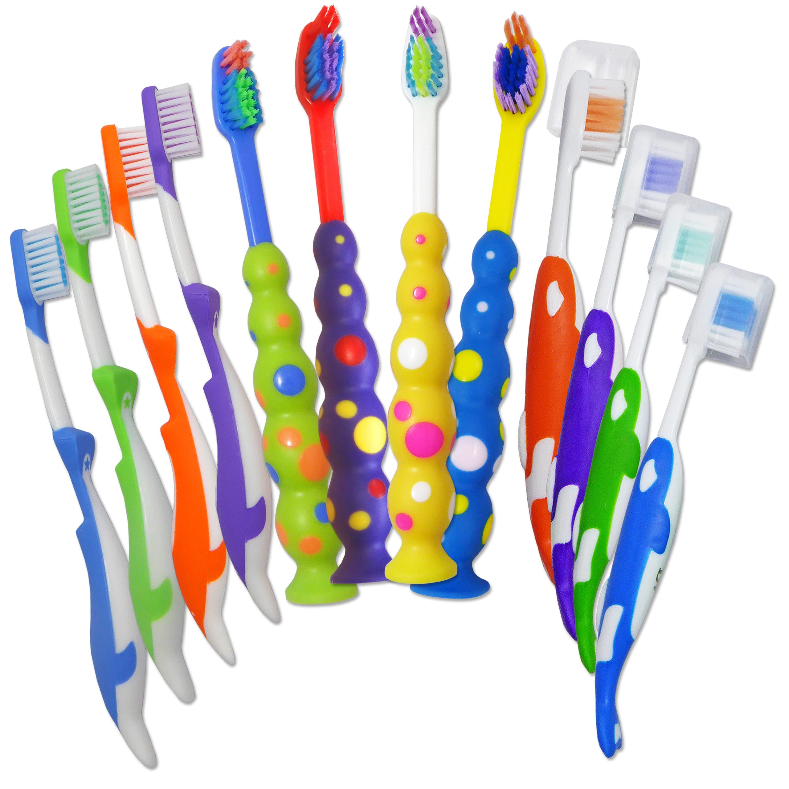 Childrens Toothbrushes ~ Bulk Pack of 12 Manual Kids Toothbrushes