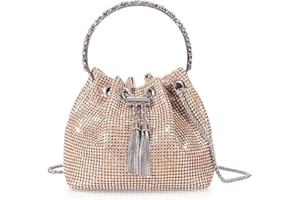 Desy & Feeci Women's Rhinestone Clutch Evening Bags Sparkly Glitter, Bling Rhinestone Purses for Women