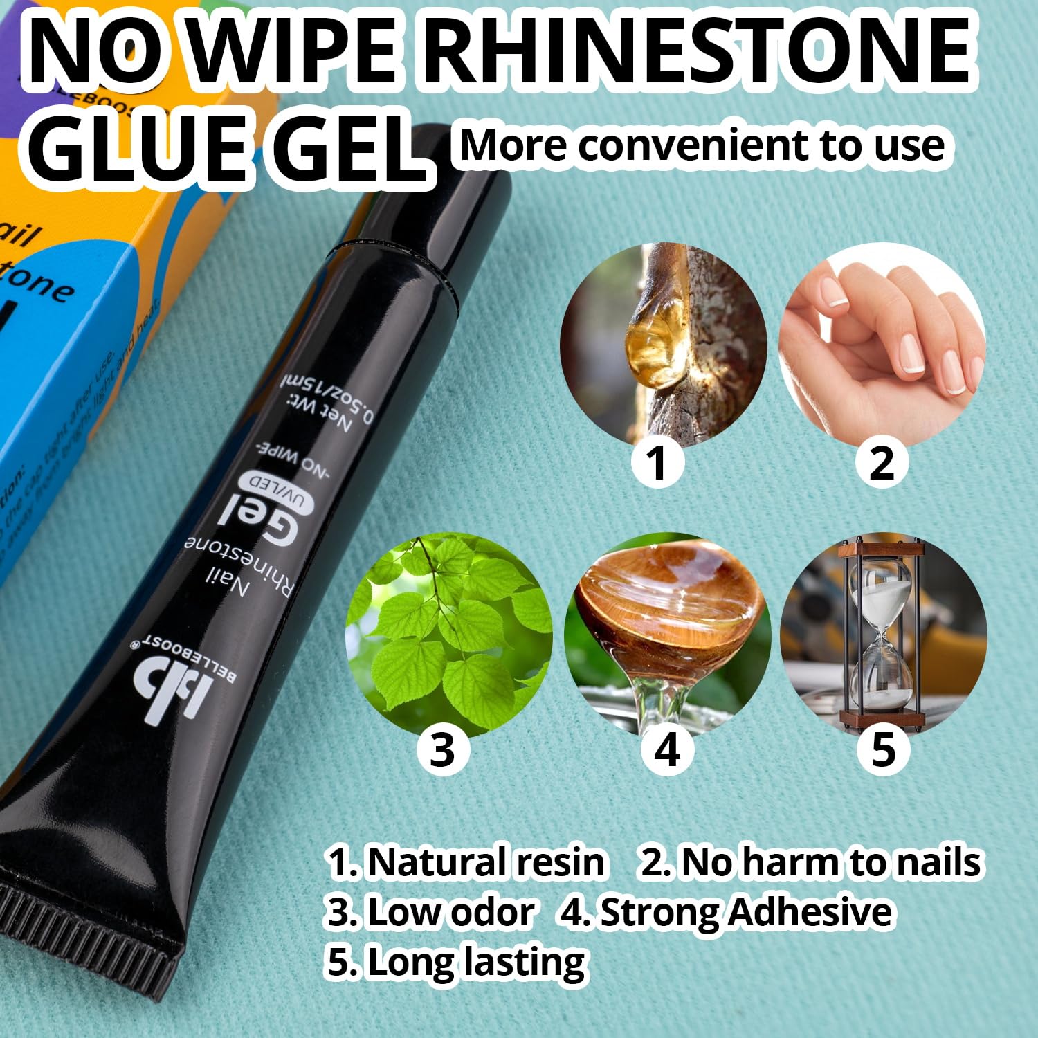 600Pcs 3D Multi Shapes Nail Charms and Flatback Pearls, White Mix Styles Heart Star Bow Sunflower Embellishments for Nail Art, Craft and Decoration with Glue Gel, Tweezer and Pickup Pencil - Image 4