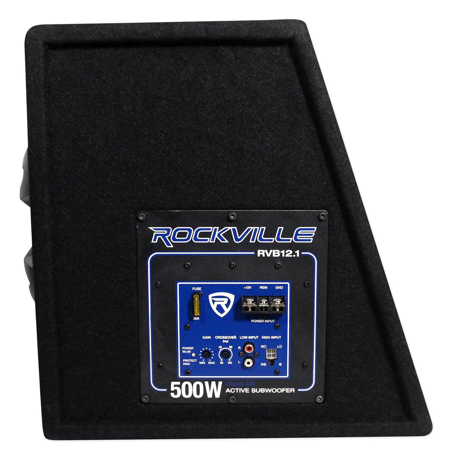 Rockville RVB12.1A 12” 500w Active Powered Car Subwoofer