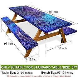 Picnic Table Cover with Bench Covers Camping