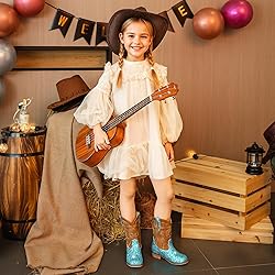 Motasha Girls Cowgirl Boots Glitter Toddler Girls