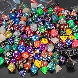 QMAY Polyhedral Dice Set 245 Pieces 35x7 D20 D12 D10 D8 D6 D4 Acrylic view 3