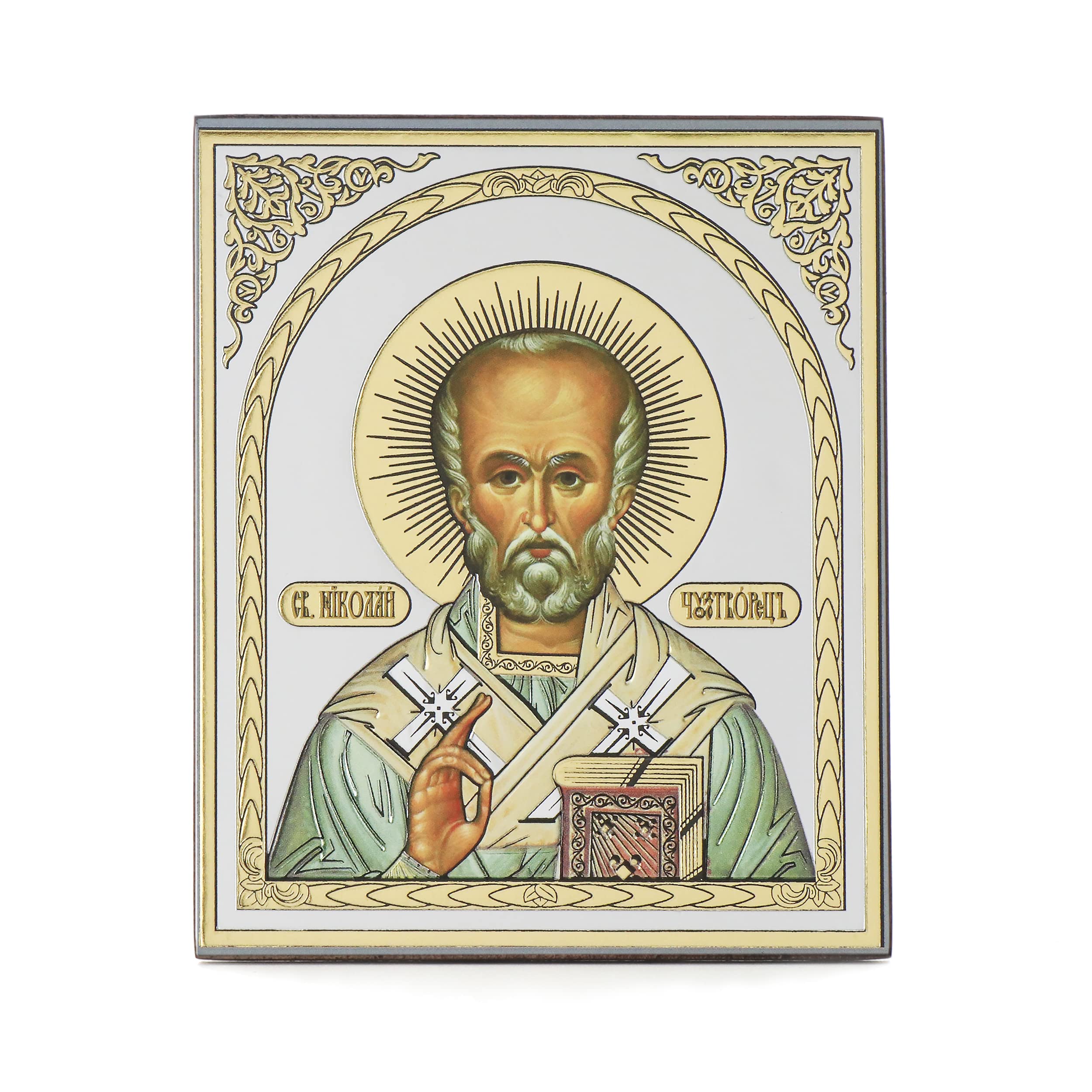 NKlaus Saint Nicholas Miraculous Wooden Icon 10 x 12 cm Christian Orthodox 11351