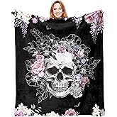 Skull Blanket Skulls Gifts for Women - Skull Flower 50