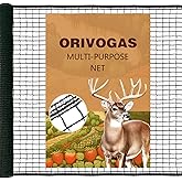 ORIVOGAS Plastic Mesh Fence Deer Fencing 4x75ft,Reinforced Edges,55gsm Heavy Duty Temporary Fence,Ideal for Garden Netting,Animal Barrier,Safety Netting, Fruit Plant Protection, Black