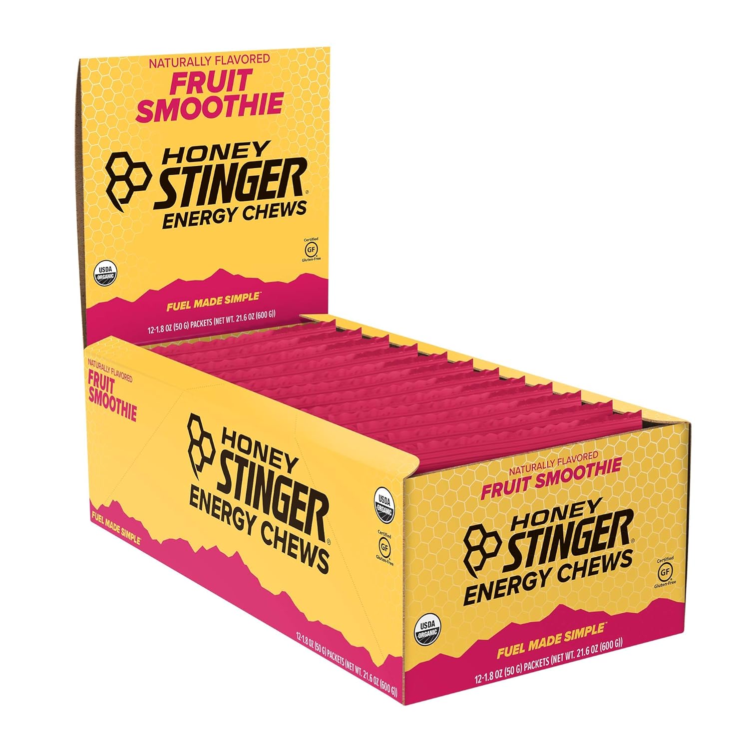 Honey Stinger Organic Energy Chews, Fruit Smoothie, Sports Nutrition, 1.8 Ounce (Pack of 12) : Energy Drinks : Health & Personal Care