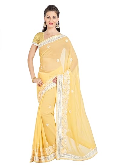 OOMPH! Chiffon with Blouse Piece Saree