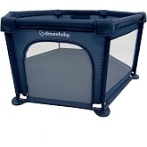 Dreambaby Explore Baby Playpen - Foldable Play Pen for Babies &amp; Toddlers | Padded Design With Zip Door - Breathable Mesh Panels - Helps Create A Safe Play Space - Playpen With Mat