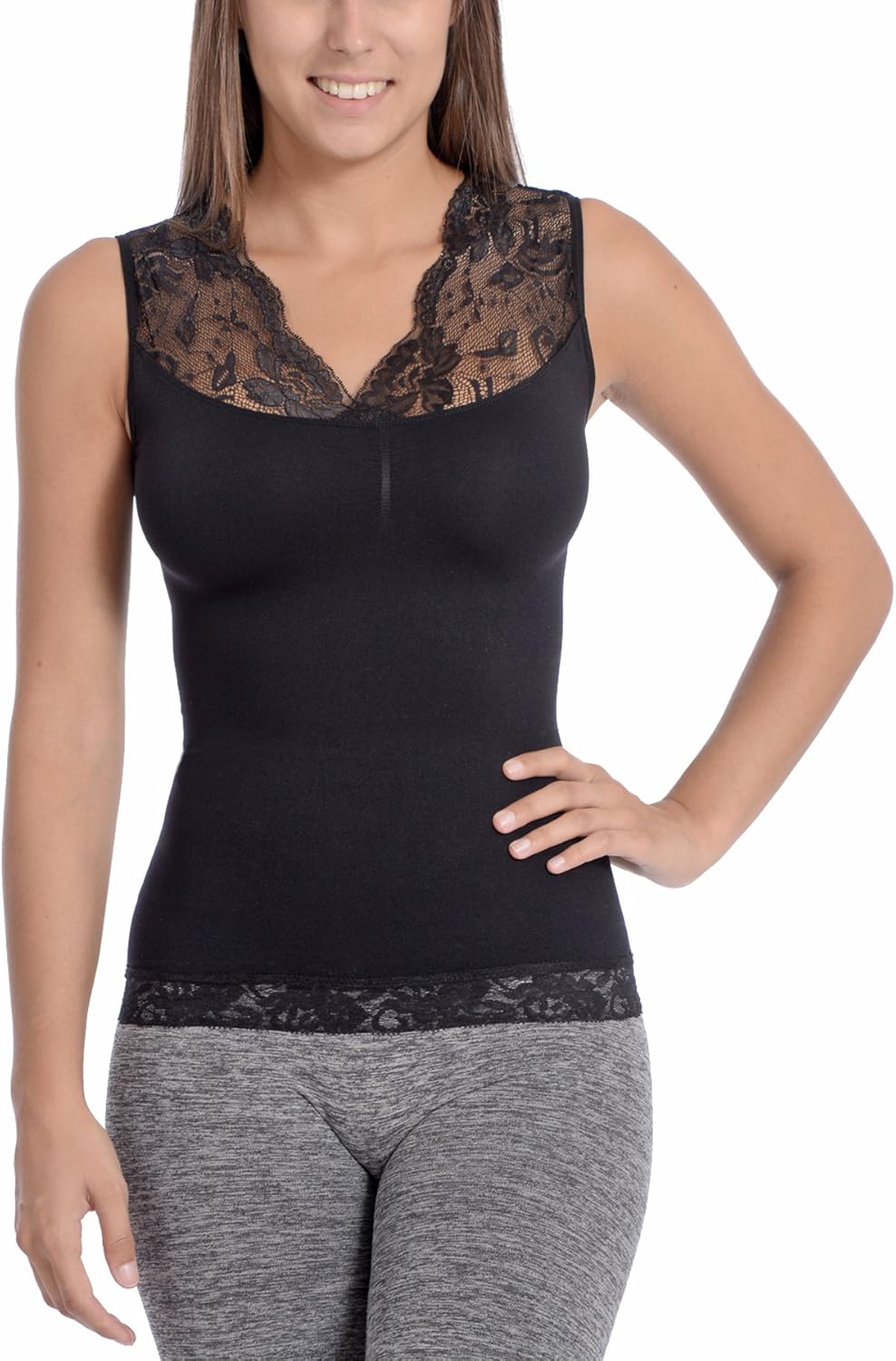 Body Beautiful Damen Shapewear Nahtloser VAusschnitt Leicht