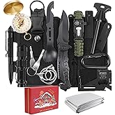Gifts for Men Christmas Survival Kit 17 in 1, Survival Gear and Supplies for Adult Teen Men, Survival Case, 2025 Xmas Holiday Surprise Gift for Fishing Hunting Camping Outdoor Adventure