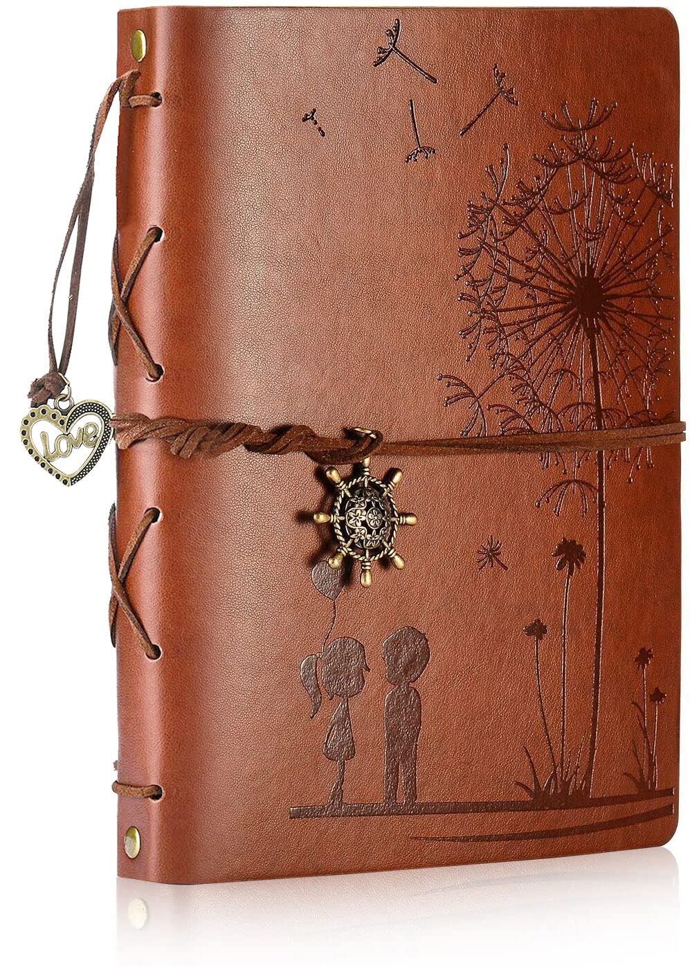 ZEEYUAN Photo Scrapbook Album, Leather Photo Albums DIY Photo Books for Memories Family Self Adhesive Memory Book Christmas Valentines Birthday Mother's Day Unique Gifts for Anniversary