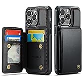 Vinich for iPhone 15 Pro Max Wallet Case with Card Holder, RFID Blocking Credit Slots Kickstand Shockproof Phone Cover Fit for iPhone 15 Pro Max 6.7" Black