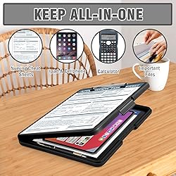 ANZNKU Clipboard with Storage 13.3x9.6 inches, High