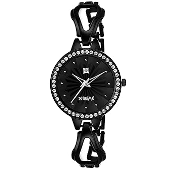 Round Black Dial Water Resistant Watch for Women (XM-LR504-BKB)