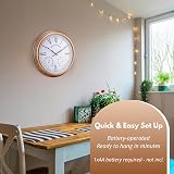 HomeZone 40cm Outdoor Garden Wall Clock 3-in-1 Thermometer & Hygrometer view 9