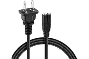 KAMIKAKUSHI 10FT TV Power Cord 2 Prong AC Wall Plug Compatible with Amazon Fire TV 43" 50" 55" 65" 75" 4-Series Omni Series 4K UHD Toshiba Hisense Apple Samsung Smart Cable(10FT)