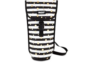 PackIt Freezable Wine Bag, Celebration Dot, Built with EcoFreeze Technology, Foldable, Reusable, Shoulder Strap with Buckle Closure, Perfect for Adults and Drinks On-the-Go