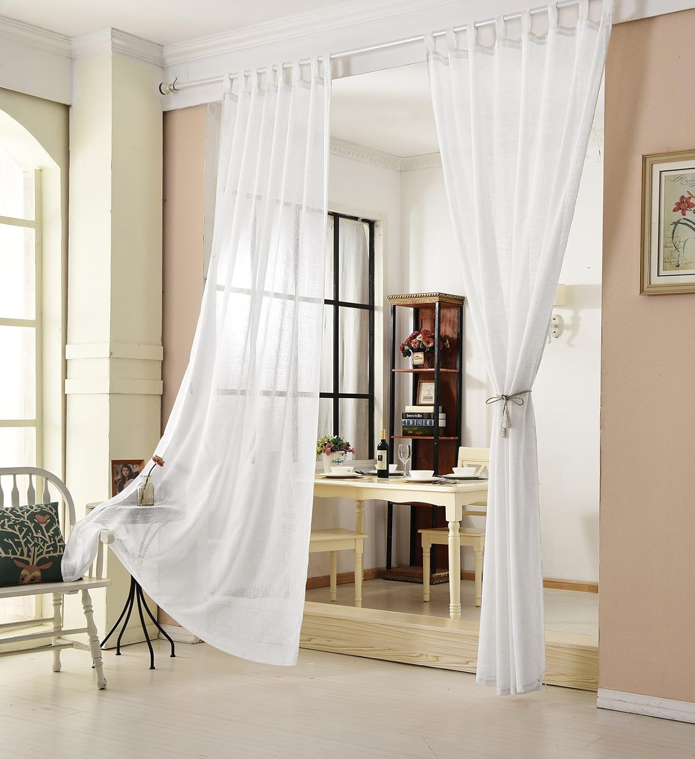 cortinas de paneles 1 pieza woltu