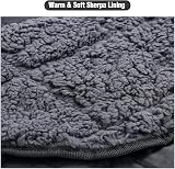 REDCAMP Waterproof Camping Blanket Sherpa 150x126 cm Windproof Black view 5