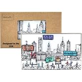 Beary Blu Cities Around The World Artwork Fridge Magnet Series - Designed in The USA - Collectible Souvenir &amp; Gift (Philadelphia)
