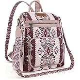 Montana West Wrangler Convertible Backpack Purse for Women Western Aztec Backpack Travel Bags WG213-9110PK