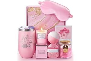 MADDIFY Mothers Day Gifts for Mom Grandma, Mom Birthday Christmas Gifts, Thoughtful Gift for Mother in law Step Mom, Best Mother's Day Gifts from Daughter Son Kids, Lavender Mom Spa GiftBasket Set