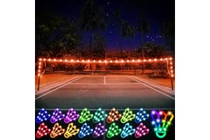 YepItIs Badminton Net Light, 17 Colors 7 Modes Waterproof LED Light with Remote for Backyard Badminton Volleyball Game at Night, Great Addition to LED Shuttlecocks (Net not Include)