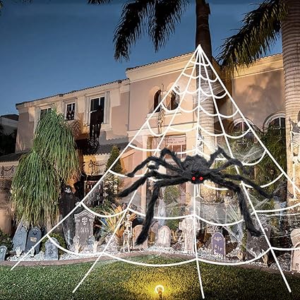 giant halloween spider web