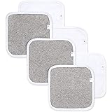 Burt's Bees Baby - Washcloths, Absorbent Knit Terry, Super Soft 100% Organic Cotton (Heather Grey, 6-Pack)