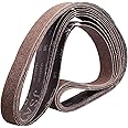 2 x 72 Inch Sanding Belts, 36 Grit Calcined Aluminum Oxide Metal Sanding Belts, 2x72 Belt Sander Sanding Belt for Metal Polishing,6 Pack(2x72in,36 Grit)