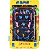 Merchant Ambassador PAC-MAN Arcade Pinball - Electronic Tabletop Game | Licensed retro toy with LED scoreboard, iconic music and sound effects. Compact portable machine for ages 6 and up