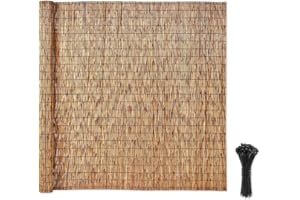 VEVOR Natural Reed Fencing, 6 ft x 16.4 ft, Decorative Natural Reed Fencing Roll, Decorative Fence for Backyard Garden Divide