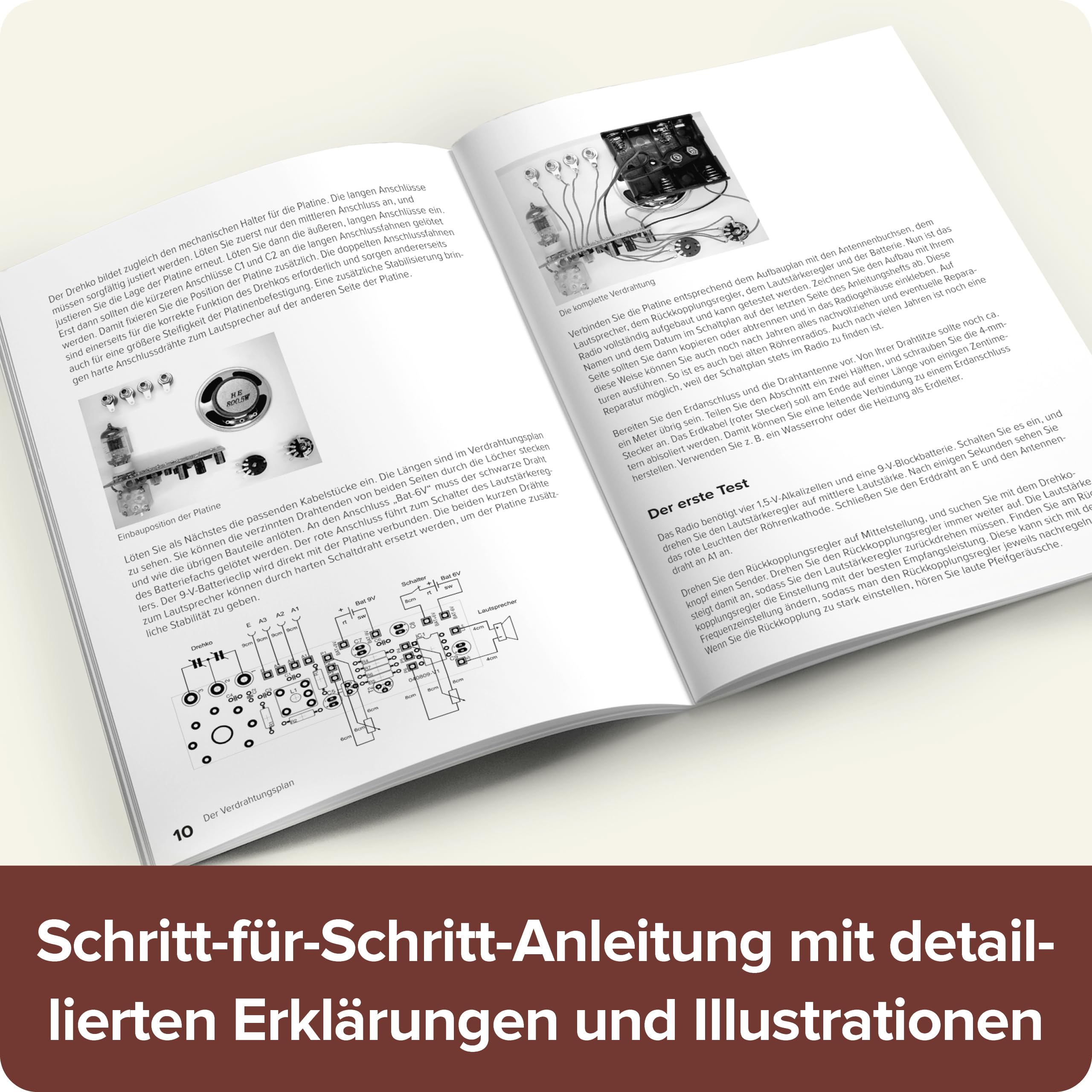 Franzis 67041 – Das Röhrenradio zum Selberbauen – Radio hören wie vor 60 Jahren, Komplettset inkl. 16-seitigem Handbuch (Lötbausatz) 6