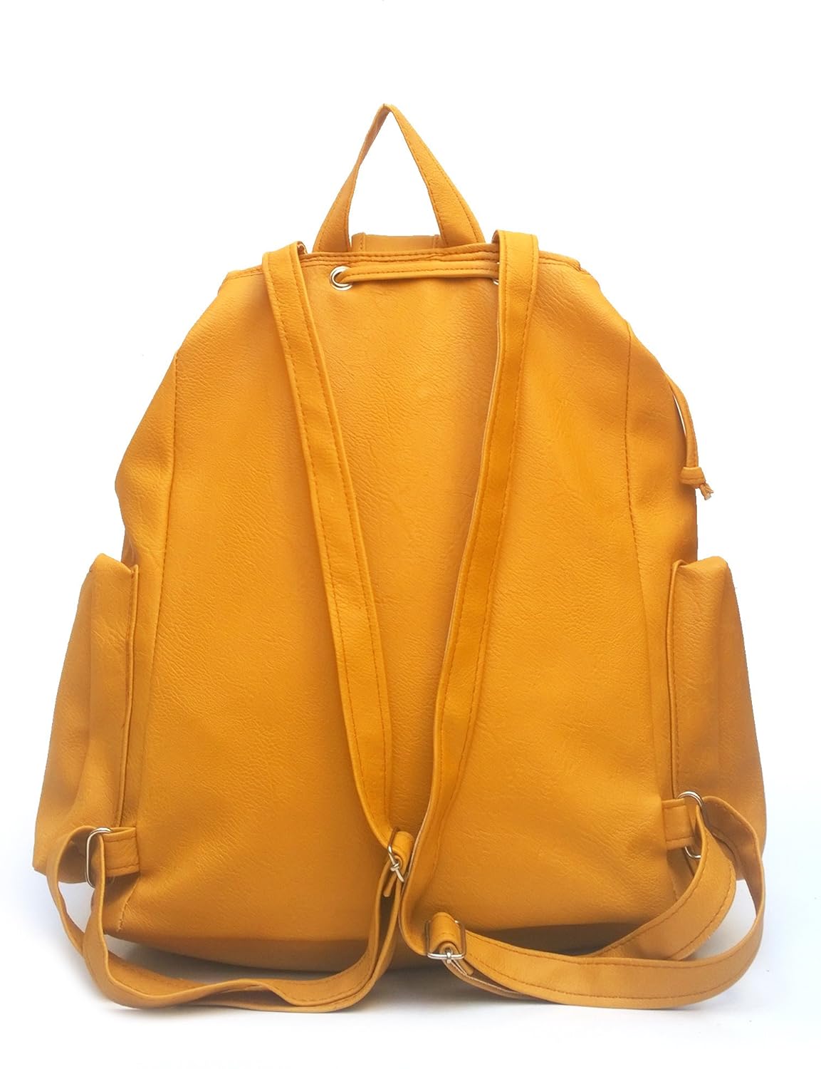 vintage women's backpack handbag (mustard,bag 164)
