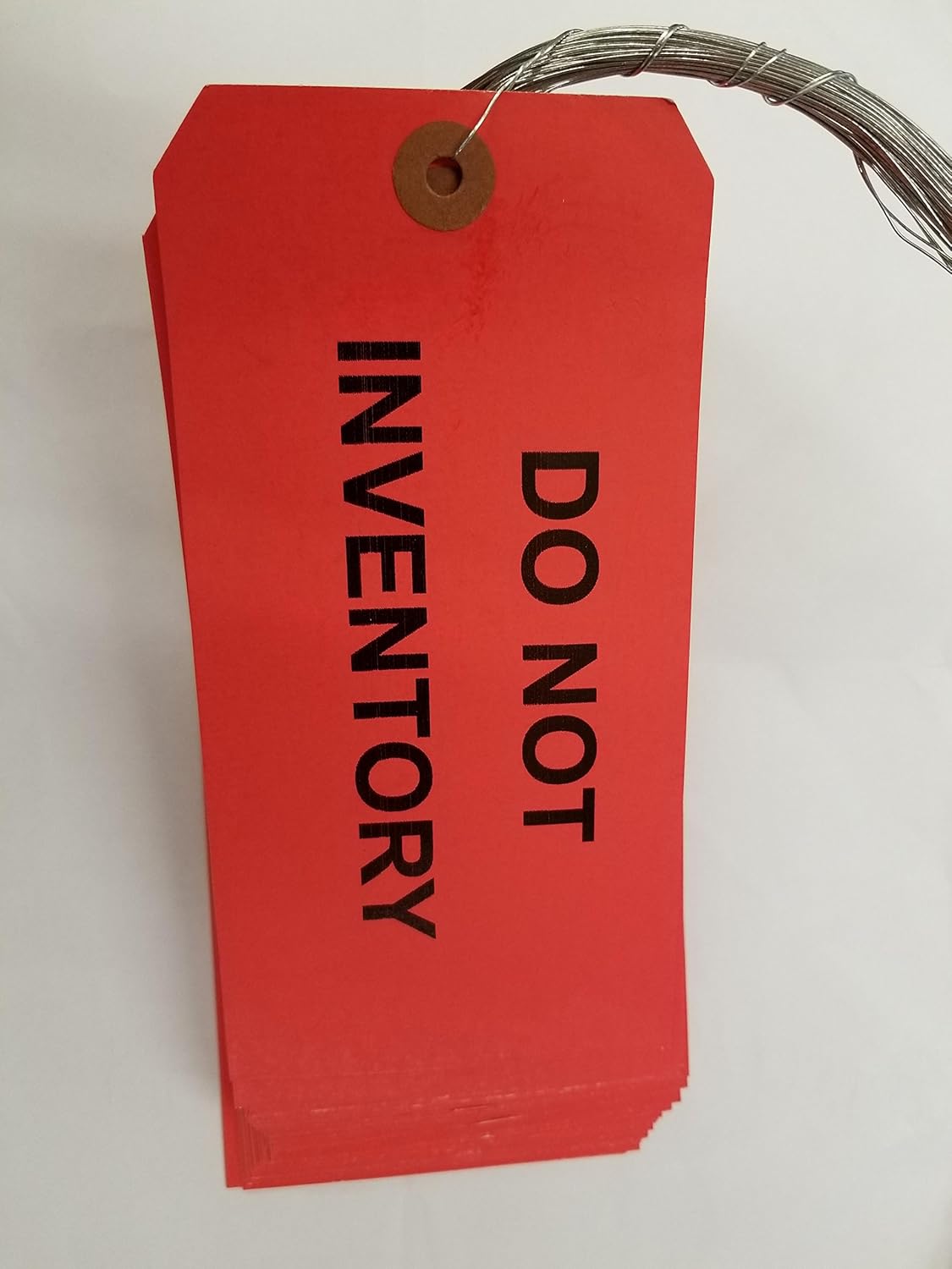 DO NOT Inventory TAG 8, Wired, Bundle of 50 Tags, RED 31