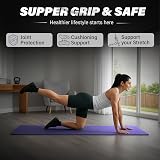 KK Yoga Mat 15mm Thick NBR Non-Slip with Carry Strap Black Blue Purple view 5