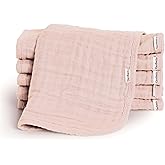 Gerber Baby Unisex Muslin Burp Cloths 6-Pack, Pink, Large Size 20" x 10"