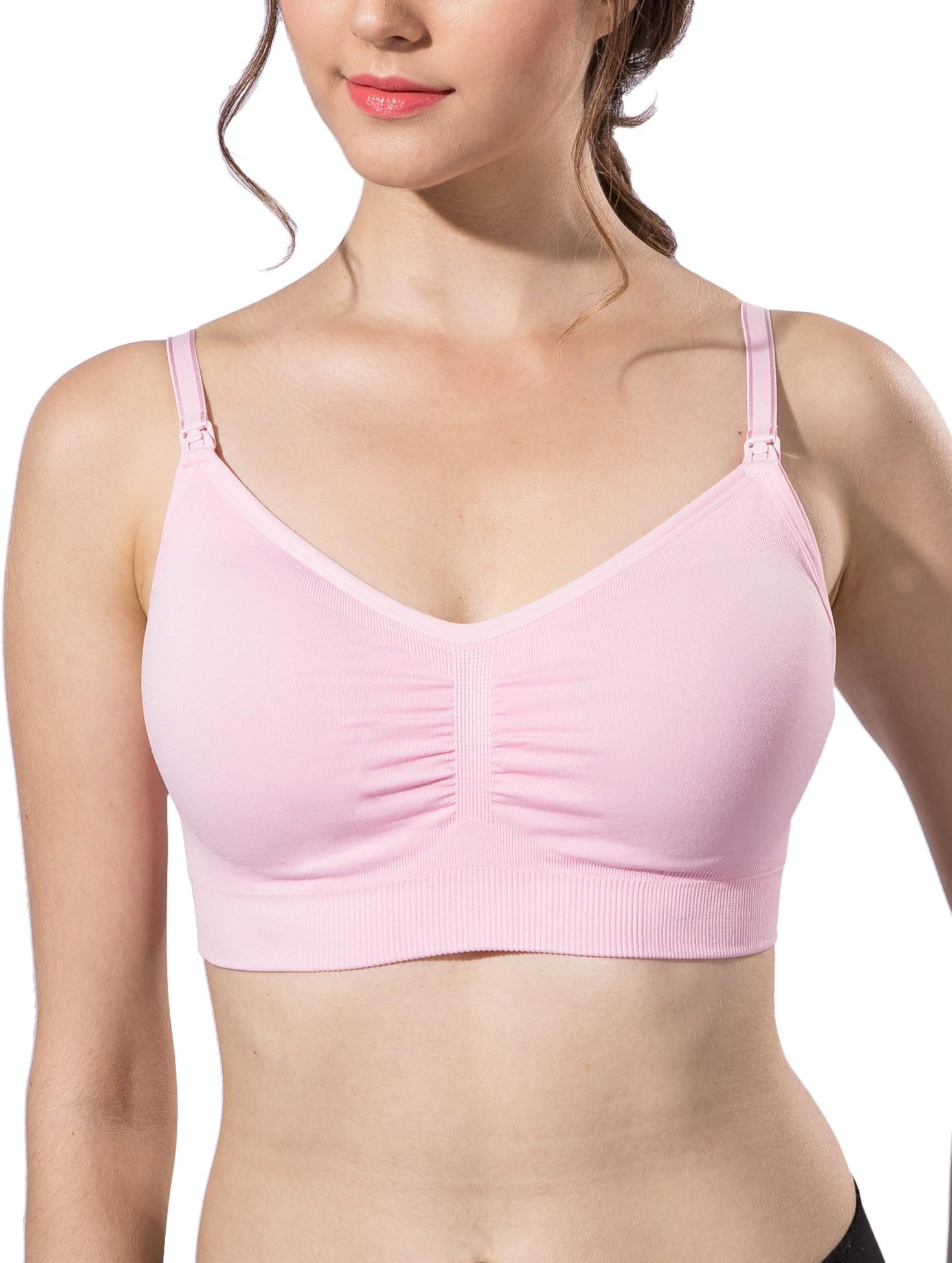 FelinSoul-Women's Maternity Full Busted Seamless Clip Down Nursing Bras - Full Coverage