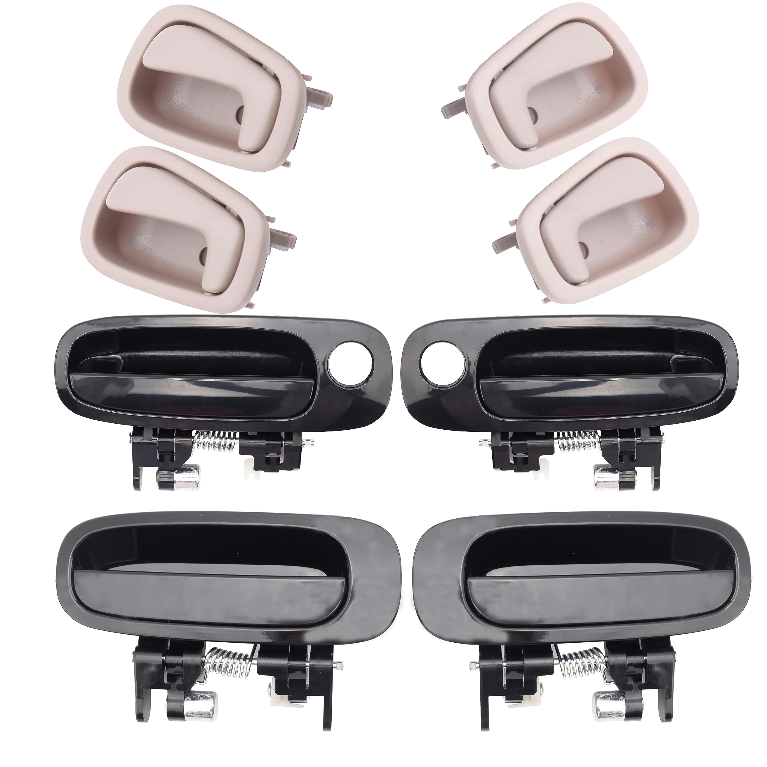 Photo 1 of Reeoutdoor Interior & Exterior Door Handles Set Replacement for 1998-2002 Chevy Prizm, Corolla,Replace Inside & Outside Door Handles, Pack of 8