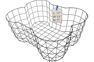 OtterPets Metal Dog Toy Basket, Bone Shaped Indestructible Dog Toy Bin, Sturdy Storage Organizer, 17 (L) x 13 (W) x 7 (H) inches