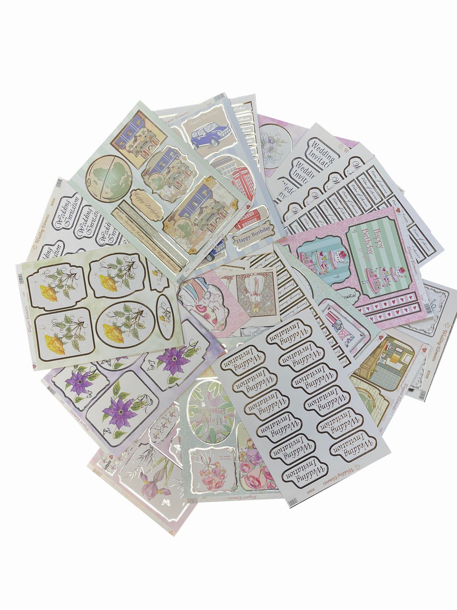 Craft UK 2384 Mixed Mens Womens Wedding 3D Die Cut Topper Decoupage & Captions Kit
