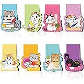 Cat Magnetic Bookmarks, 8 Pcs Cute Cartoon Cat Magnet Page Markers Animal Bookmark Clips for Reading, Magnetic Book Marks for Kids Students Teachers Book Lovers School Office Gifts