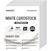 Cardstock for Crafts and Cards, 8.5 x 11 inch /25 Sheets Paper 85Ib 250g UAP013 (White/250gsm, 8.5x11inch/25Sheets)
