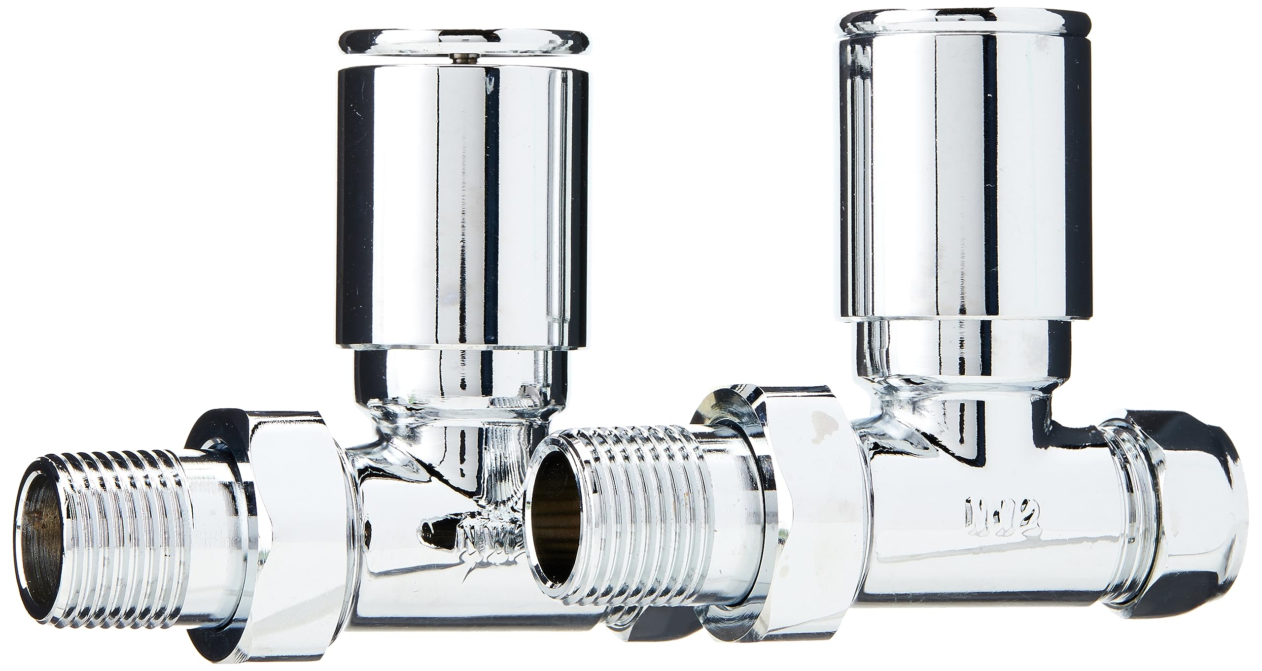 Keenware KRA-002 Round Towel Rail & Radiator Straight Valves