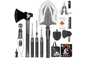 Suprock Survival Shovel High Carbon Steel Tactical Shovel Axe Military Folding Entrenching Tool Camping Hiking Camping Shovel