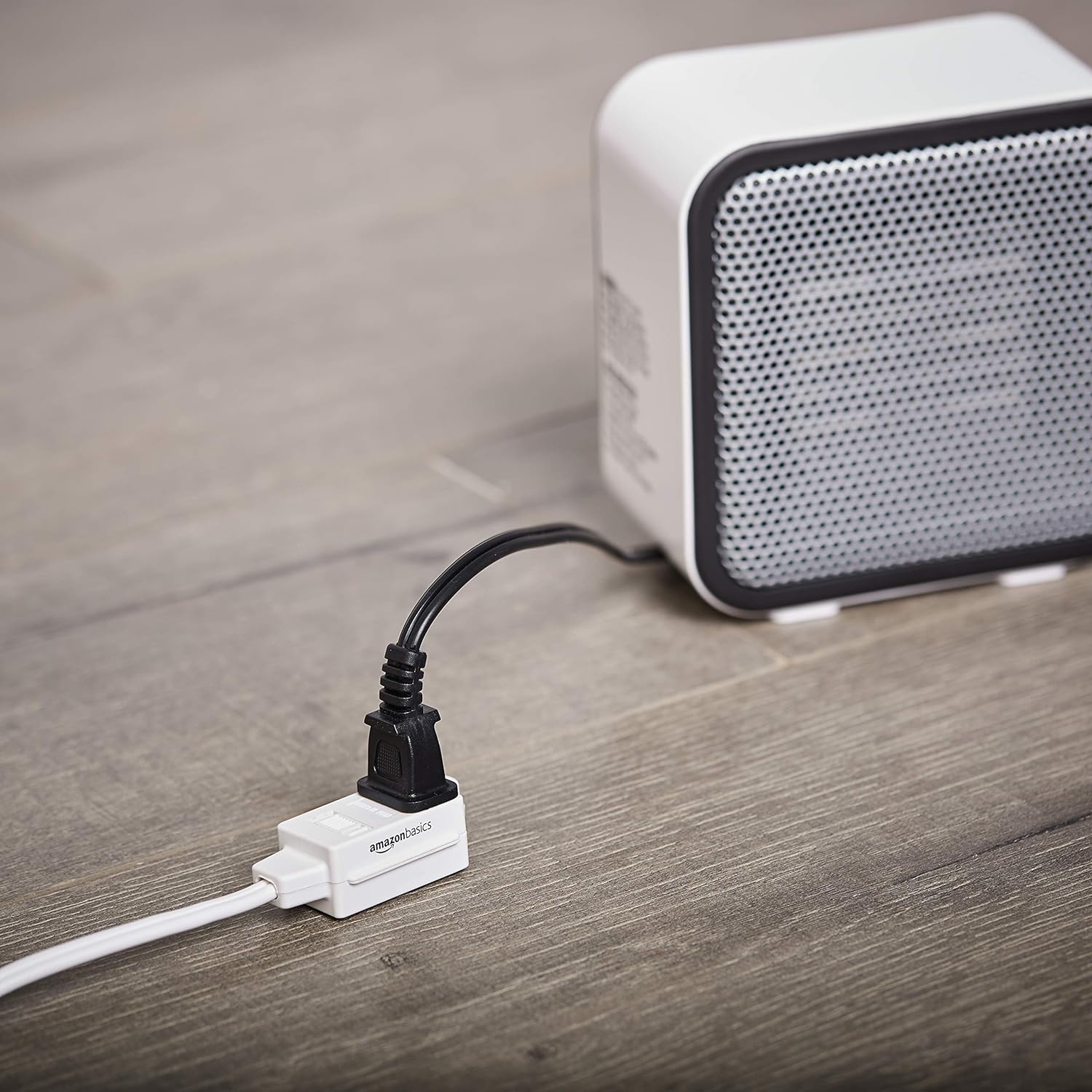 Basics Indoor 2 Prong Extension Power Cord Strip - Standard Plug, 3 Foot, Pack of 2, White - - 