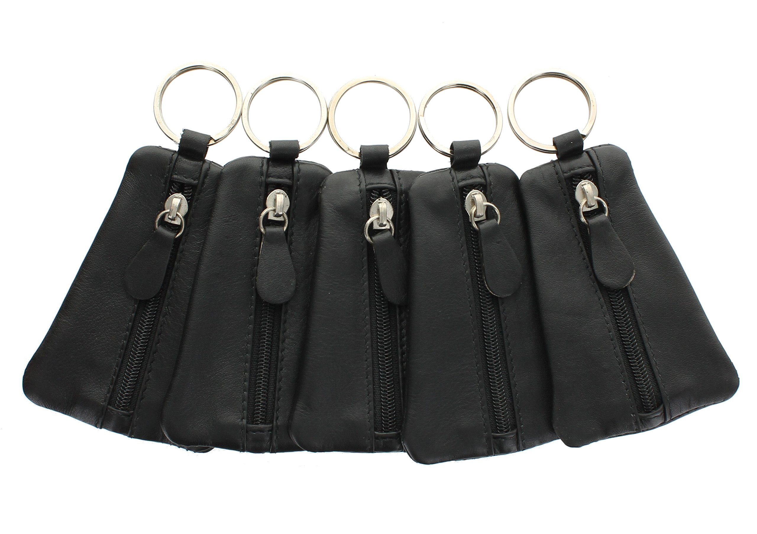 Ashlie Craft Logo Keyring with zipped leather pouch ACK1 PACK OF 5 Black โ image 1